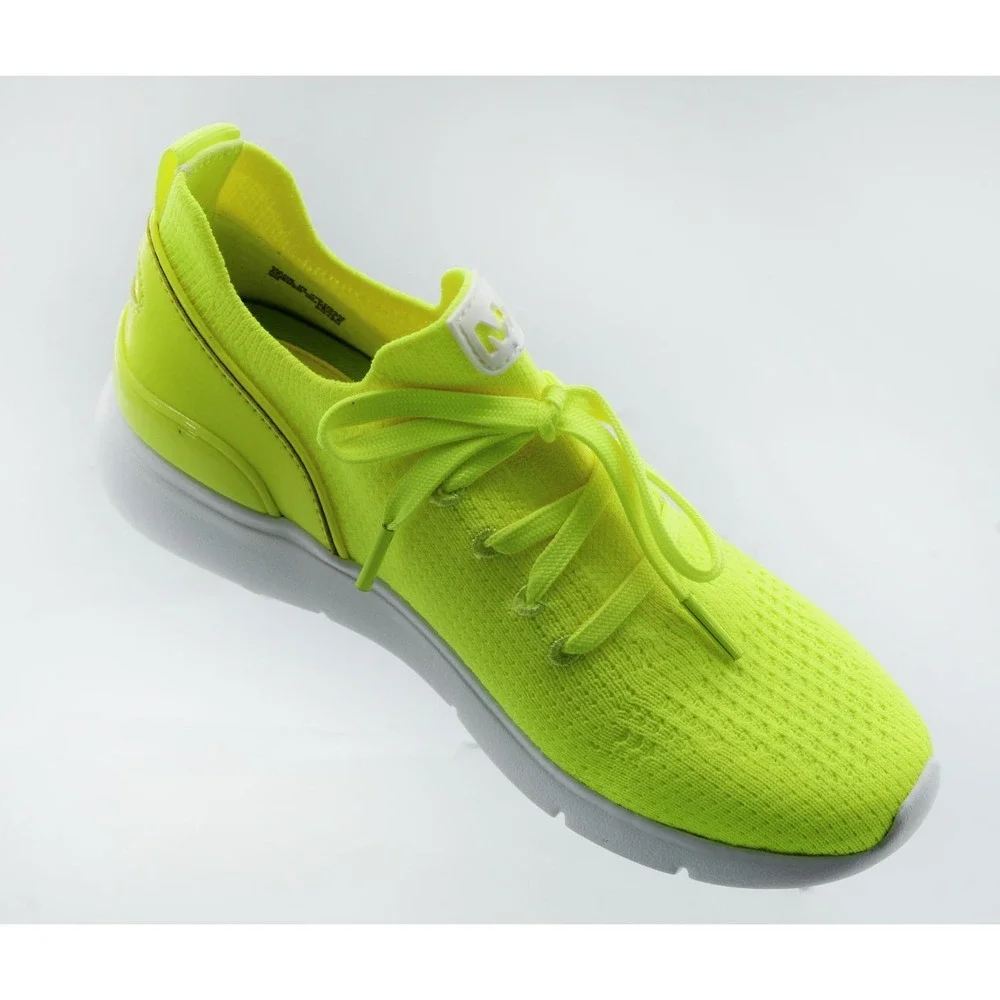Michael Kors Kyla Trainer Neon Yellow Knit Sneakers 49T9KLFP4D Womens 5M